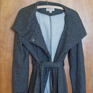 Grey Tie Waist Jacket